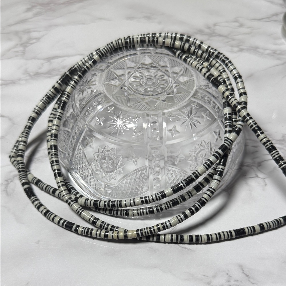 Black and White Beaded Necklace